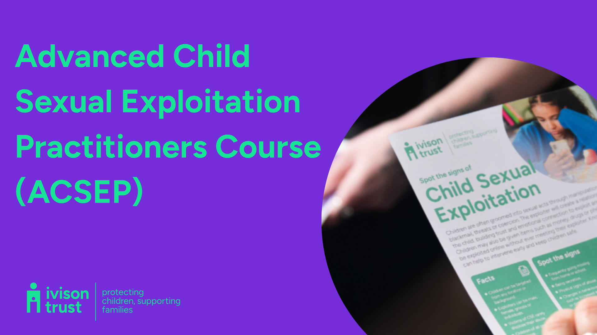 Advanced Child Sexual Exploitation Practitioners Course (ACSEP) January ...